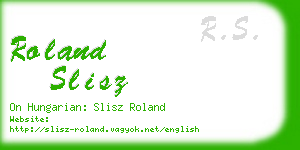 roland slisz business card